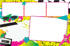 Photobooth printtemplate 80sParty - categorie Party