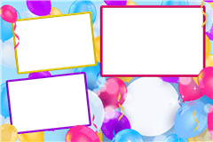 Photoboothprinttemplate Birthday Balloons – categorie Verjaardag