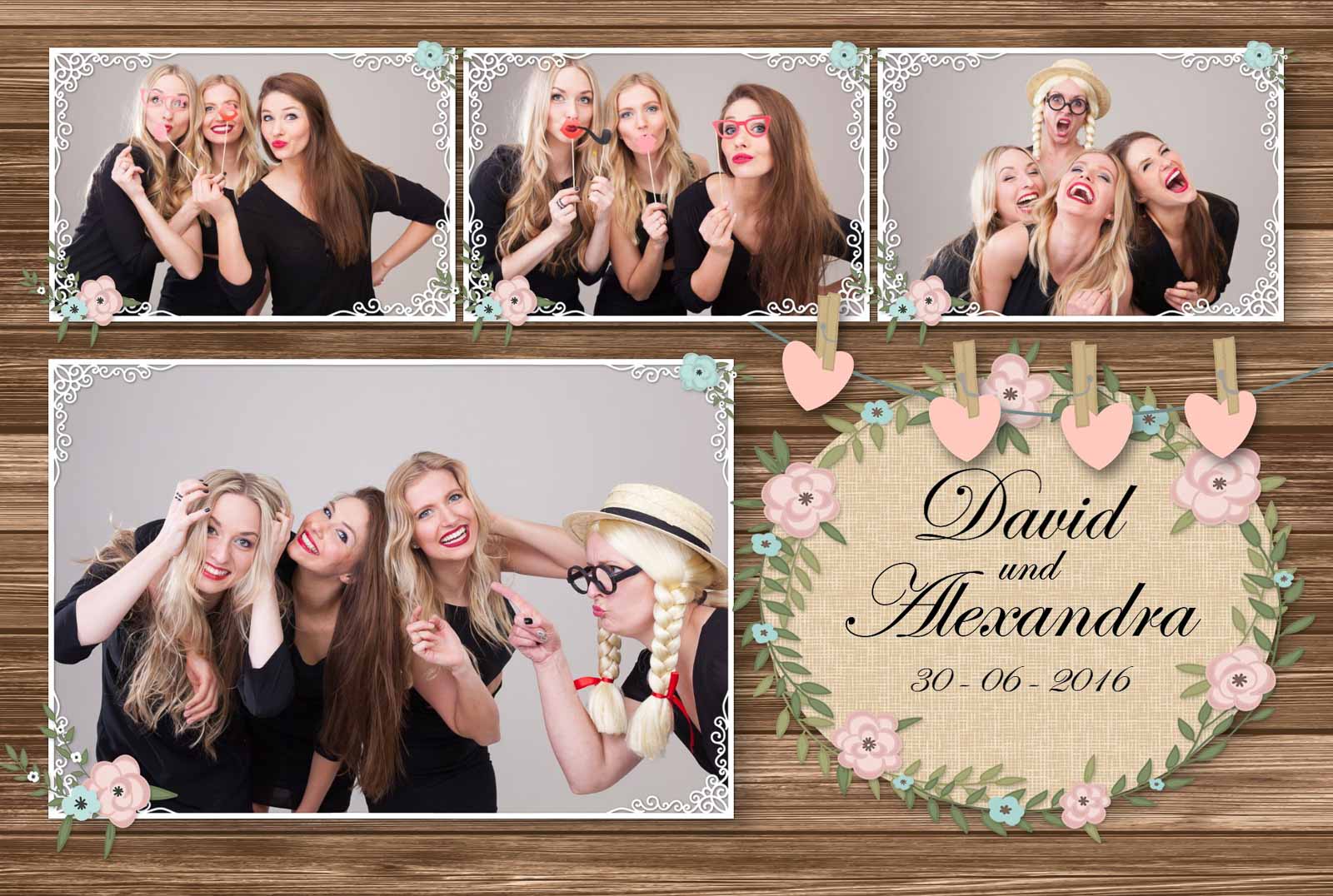 Photobooth printtemplate Bouquet