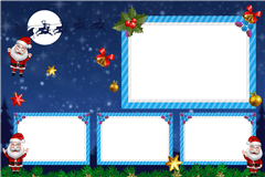 Photoboothprinttemplate Christmas Blue – categorie Kerstmis