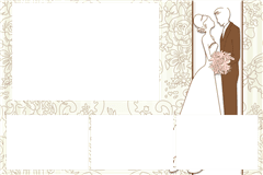 Photoboothprinttemplate Creme-Paar – categorie Huwelijk
