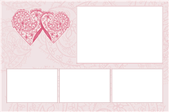 Photoboothprinttemplate Doodled Hearts – categorie Huwelijk