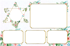 Photoboothprinttemplate Floral Star – categorie Fun