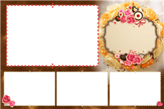 Photobooth printtemplate Floral2 - categorie Hochzeit
