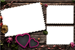 Photoboothprinttemplate Wooden-Heart – categorie Huwelijk