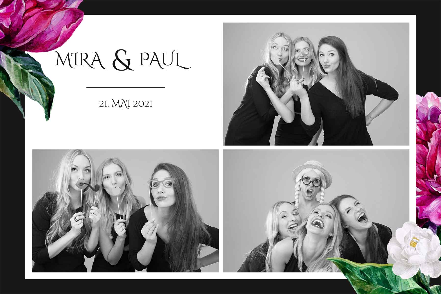 Photobooth printtemplate Fuchsia