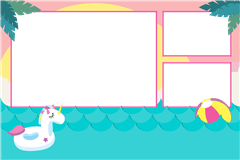 Photoboothprinttemplate poolparty – categorie Sonstiges